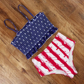 Solid Swimsuit 2021 Swimwear Women Sexy Bandeau Bikini Plus Size Tankini High Cut Bathing Suit High Waist Biquini Hot Bikini Set voguable