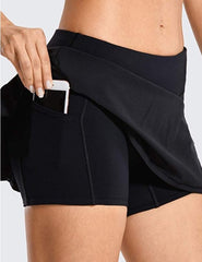 Yoga Shorts Sports Women Slim High Waist Short Skirt Fitness Yoga Short Summer Running Tennis Legging Pocket Workout Gym Shorts voguable