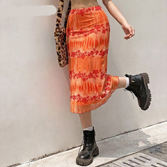 HEYounGIRL Summer Floral Print Midi Skirts Womens Casual Y2K High Waisted Skirt Ladies Sweat Cute Fashion Beach Streetwear 2021 voguable