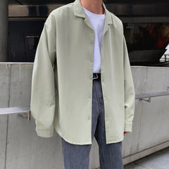 Voguable 2021 Men's Suit Collar Lining Loose Coats Long Sleeve Slim Fit Shirt French Cuff Mens Fashion 6 Color Shirts Camisa Masculina voguable