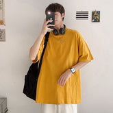 Voguable Short Sleeve Black White Loose T Shirt Men'S 2021 Summer Classic Solid Tshirt Top Tees Casual Clothes Plus OverSize M-5XL O NECK voguable