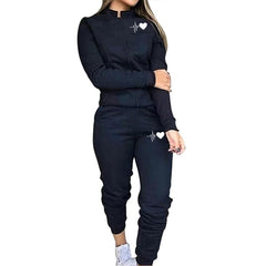 Voguable Spring Autumn Print Tracksuit Women 2 Piece Set Long Sleeve Zipper Jacket+Pants Sports Jogging Suit Female Streetwear Outfits voguable