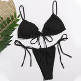 Para Praia Sexy Bikini 2021 Brazilian Swimsuit Women Bandage Swimwear Thong Bikini Set High Cut Bathing Suit Female Beachwear voguable