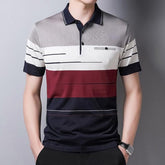 Voguable 2021 Brand Short Sleeve Polo Tee Shirt Men Casual Summer Striped Men's Clothing Polos Shirts Mens Fashion Slim Fit Poloshirt 722 voguable