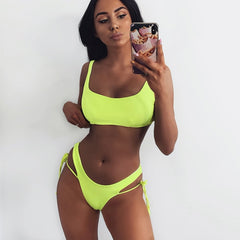 Women Bandeau Push Up Bikini Set Sexy Swimsuit 2020 Plus Size Europe Female Swimming Suit Beach Bathing Suit Swimwear S~XXL voguable