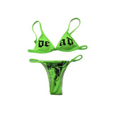 Meihuida 2021 Women's Sexy Pattern Printing Bikini Sleeveless Tank Tops Briefs Swimsuit Classic Bare Midriff Two-pieces Set voguable