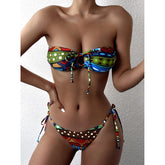 Sexy Bikini 2021 Bandeau Swimsuit Female Swimwear Women Mini Thong Bikinis Set Bather Swimming Beachwear for Woman Bathing Suit voguable