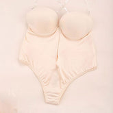 Bodysuit Party Dress Underwear Women Body Shaper Slips Backless Plunge Thong Sexy Bra With Wire Waist Trainer Shapewear voguable