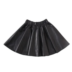 2021 new spring autumn Girls Kids leather PU zipper skirt comfortable cute baby Clothes Children Clothing voguable