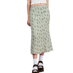 Summer Print Skirt Women A-Line Trendy Y2K Skirts Harajuku Knee-Length Casual High Waist Party Streetwear Bodycon E-girl Skirt voguable