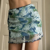 Voguable Women's Mini Skirt Korean Style Kawaii Ruffle Hem High Waist Short Straight Skirt Sexy Harajuku Y2K Aesthetic Vintage Streetwear voguable