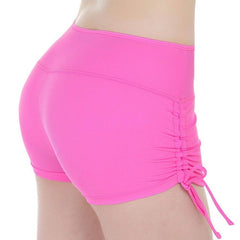 Womens Quick-dry Breathable Yoga Shorts Sports Fitness Running Shorts Casual Summer Swimming Beach Shorts with Drawstring voguable
