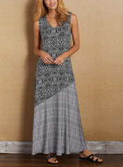 women print plus size maxi dress summer sleeveless tank dresses arabic ramadan abaya EID kaftan robe dubai islamic Judaic gown voguable