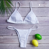 Low Waist Bikini Swimwear Women Swimsuit Push Up Female Bathing Suit Triangle Brazilian Bikini Set 2021 New Beachwear Sexy Thong voguable