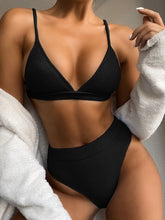 Voguable 2021 New V-neck swimwear women High Waist bikini set Push up swimsuit female Sexy Summer Biquinis bathing suit bather Beach wear voguable