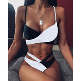 voguable 2021 Summer Sexy Bikini Set Women High Wavoguable 2022 Summer Sexy Bikini Set Women High Waist Leopard Snake Print Split Swimsuit Push Up Bandeau Thong Brazilian Biquini Swimwear voguable