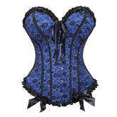Sexy Women Bustier Lace Up Corset Top Corset Boned Waist Trainer Lingerie Overbust Corsets Body Shaper Plus Size voguable
