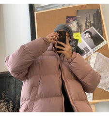 Voguable Men Harajuku Colorful Bubble Coat Winter Jacket 2021 Mens Streetwear Hip Hop Parka Korean Black Clothes Puffer Jackets voguable