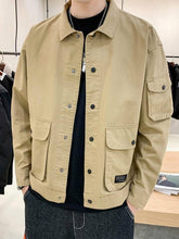 Voguable Men's Bomber Jacket Casual Clothes Korean Fashion Safari Style Jacket Multi-pocket 2020 New Men's Autumn Clothes Oversized Coat voguable