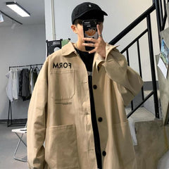 Voguable Men's Bomber Jacket Casual Clothes Korean Fashion Safari Style Jacket Multi-pocket 2020 New Men's Autumn Clothes Oversized Coat voguable