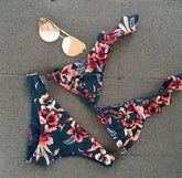 Women Push-up Padded Bikini 2021 Hot Retro Swimsuit Print Swimwear Girls Summer Beachwear Female Bathing Suit Swimming Biquini voguable