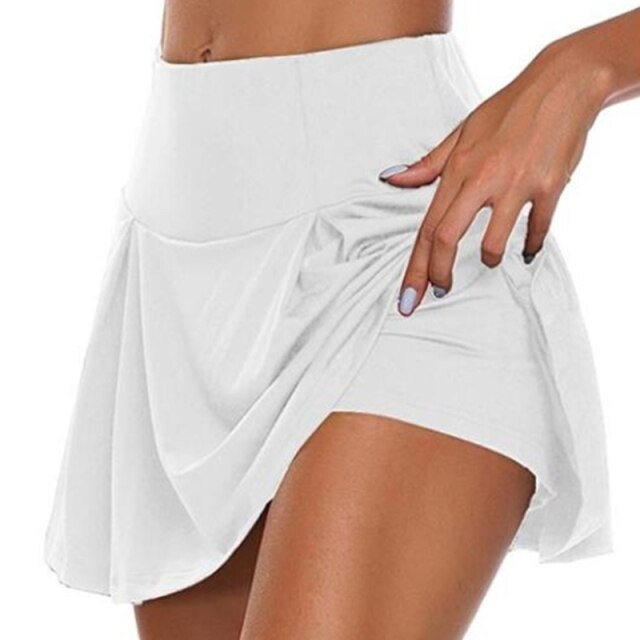 Women Sports Short Skirt Pleated Yoga Short Skirt Fitness Running Shorts Breathable Sport Anti Exposure Skirt Gym Sportswear voguable