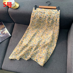 Empire Skirts Women Retro Chic Fashion Soft Chiffon Summer Vacation Ladies Clothing Hot Sale Popular Floral Korean Femme Skirt voguable