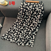 Empire Skirts Women Retro Chic Fashion Soft Chiffon Summer Vacation Ladies Clothing Hot Sale Popular Floral Korean Femme Skirt voguable