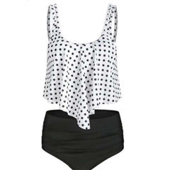 2020 Women Ruched High Waist Bikini 2019 Plus Size Swimwear Summer Swimsuit Flamingos Beach Bathing Suit Ruffle Bikini Mujer voguable