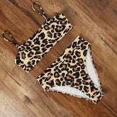 High Waist Bikini 2021 Leopard Bikini Women Push Up Swimsuit Women Printed Swimwear Tie Dye Biquini Summer Swim Beachwear voguable