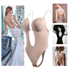 Corset Women Full Body Shaper Slimming Bodysuit Women Deep V-Neck Waist Trainer Push Up Wedding Party Underwear Sexy Shapewear voguable