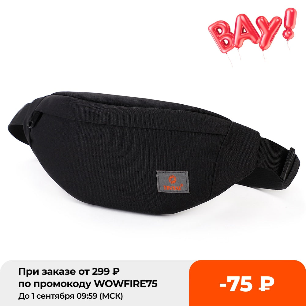 Voguable New Men Casual Waist Pack Bag Brand Canvas Shoulder Fanny Packs Women Belt Bag Pouch For Money Phone Black Bum Hip Bag voguable