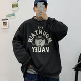 Voguable Graphic Printed Men's Black Sweatshirts 2021 Autumn Men Casual O-neck Pullovers Hoodies Korean Man Sweatshirts Tops voguable