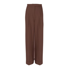 Mnealways 18 Spring Summer Black Ladies Office Trousers Women High Waist Pants Pockets Female Pleated Wide Leg Pants Solid 2021 voguable