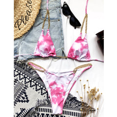 Voguable bikini set Halter swimwear women 2022 Hollow out swimsuit female bathers two piece High cut bathing suit biquini New voguable