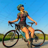 suboman women's Cycling One-piece Suit Jumpsuit Sports Style short-sleeved Sportswear Fashion Tight Riding Jumpsuit Shorts 2021 voguable