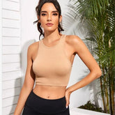 4pcs Women's Rib-knit Tube Top Seamless Fitness Crop Top Vest Tank Tops Gym Workout Sports Bra Running Training Tops for Girls voguable