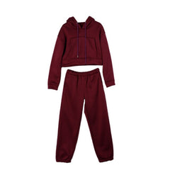 Voguable Women's Tracksuit Crop Top Hoodies Two Pieces Set High Waist Pullover Hooded Joggers Suit Female 2021 Autumn Lady Sportwear Sets voguable