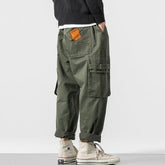 Voguable Side Pockets Cargo Harem Joggers Pants Men 2021 Military Army Green Pants Casual Harajuku Streetwear Sweatpant Male Pants baggy voguable