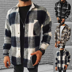 Voguable 2021 Brand Men's Fashion Spring Plaid Casual Flannel Shirts Long Sleeve Soft Comfort Slim Fit Styles Men Jacket Cardigan Shirt voguable
