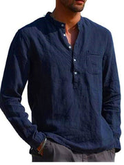 Voguable 2021 Shirt Men's Shirt Summer Shirt Autumn Hot Shirt Men's Cotton Linen Shirt Linen Shirt Large Size Shirt Business Shirt voguable