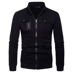 New Spring Autumn Hoodies Men Sweatshirts Casual British Style Zipped Stand Collar Men's Hip Hop Hoodie Size MWW133 voguable