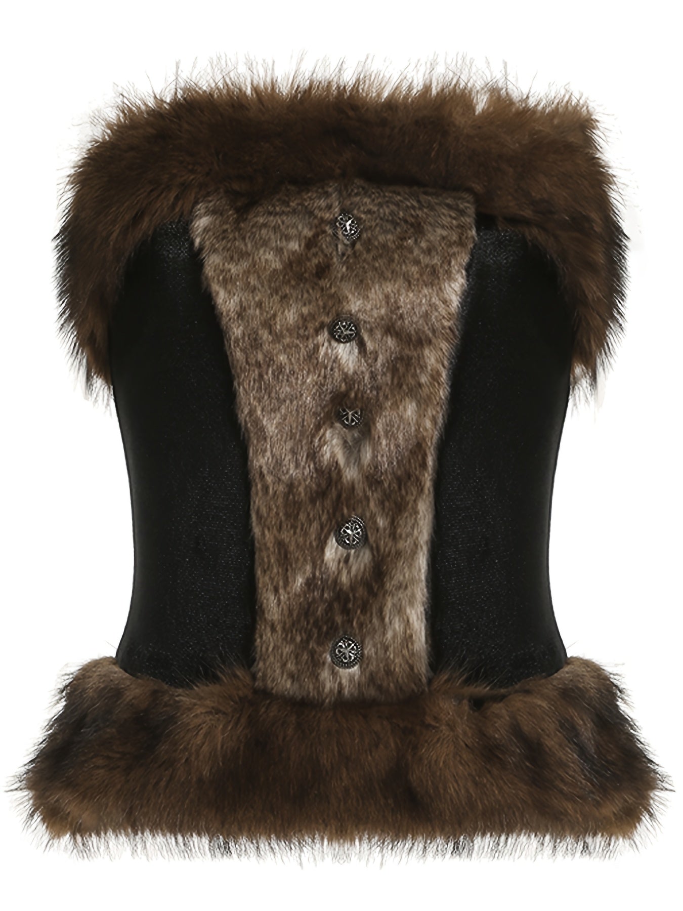 Ethnic Tribal Windbreaker Vest with Patchwork, Autumn And Winter, Button-Down, Strapless Bustier for Parties, Vacations, And Clubbing. voguable