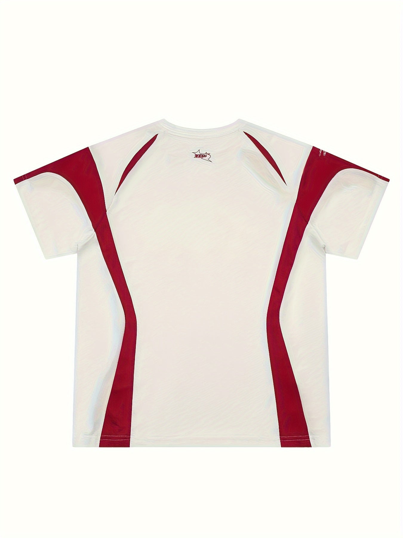 [Short Sleeve Breathable T-Shirt] VEIDOORN Men's Athletic T-Shirt - Breathable Polyester, Crew Neck, Short Sleeve with Geometric Design for Basketball & Sports - Summer Casual Wear voguable