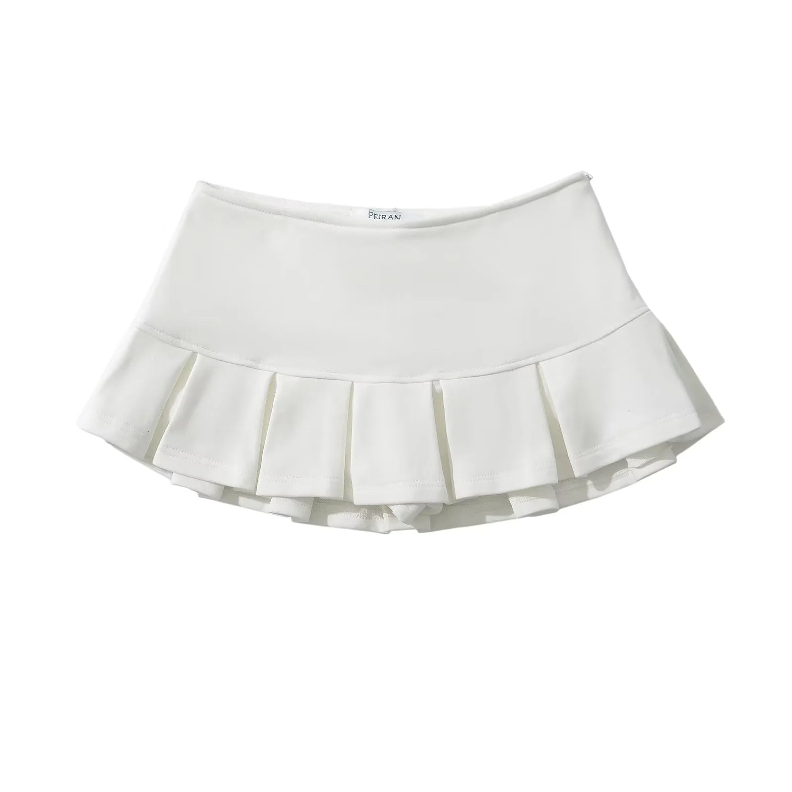 Voguable  Women Gray Low Waist Pleated Mini Skirt voguable