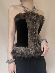 Ethnic Tribal Windbreaker Vest with Patchwork, Autumn And Winter, Button-Down, Strapless Bustier for Parties, Vacations, And Clubbing. voguable