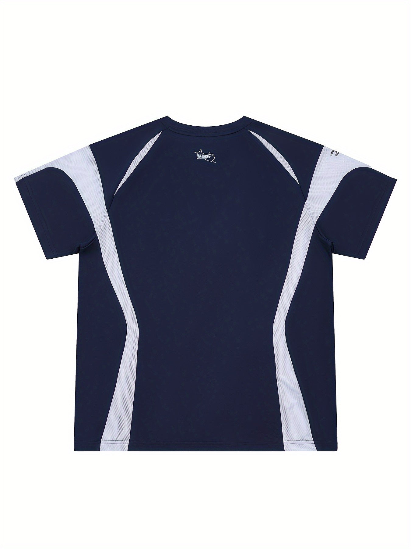 [Short Sleeve Breathable T-Shirt] VEIDOORN Men's Athletic T-Shirt - Breathable Polyester, Crew Neck, Short Sleeve with Geometric Design for Basketball & Sports - Summer Casual Wear voguable