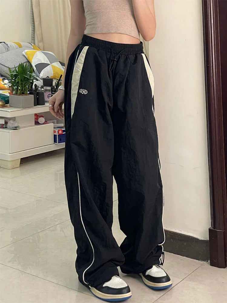 Women Baggy Harajuku Cargo Pants Streetwear Hip Hop Wide Leg Pant Parachute Sweatpants Techwear Joggers Oversized Y2K Trousers voguable