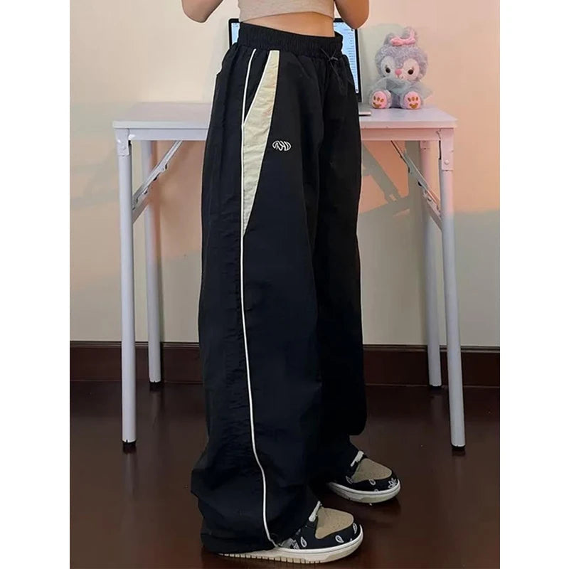 Women Baggy Harajuku Cargo Pants Streetwear Hip Hop Wide Leg Pant Parachute Sweatpants Techwear Joggers Oversized Y2K Trousers voguable