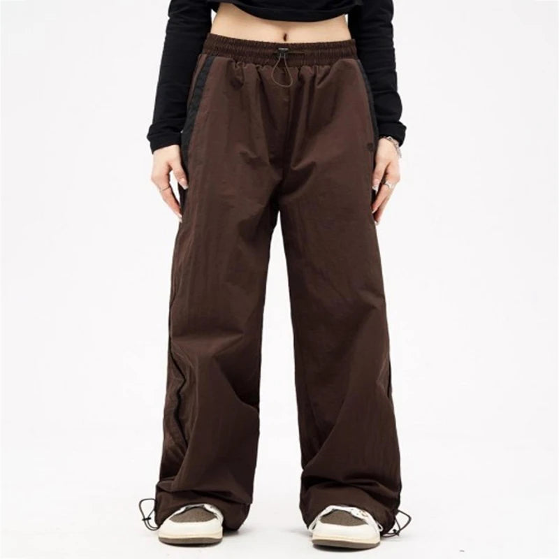 Women Baggy Harajuku Cargo Pants Streetwear Hip Hop Wide Leg Pant Parachute Sweatpants Techwear Joggers Oversized Y2K Trousers voguable